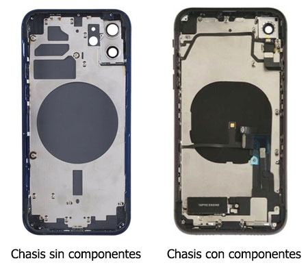 diferencia chasis con componentes, chasis sin componentes apple