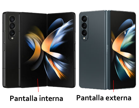 diferencia-pantalla-original-samung-galaxy-fold-externa-vs-interna Pantalla externa vs interna Samsung Galaxy Z Fold 3 5G F926B